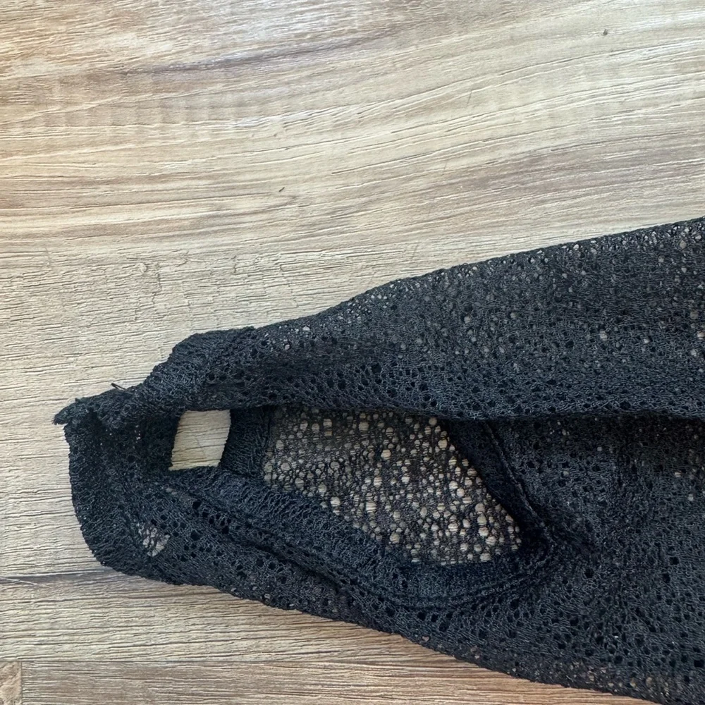 SALT MURPHY Men's Black Long Sleeve Mesh Cropped Top Avant Garde Medium NWT - Picture 5 of 7